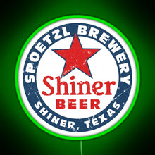 Load image into Gallery viewer, Shiner Beer RGB neon sign green