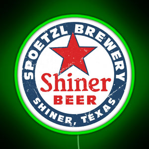 Shiner Beer RGB neon sign green