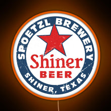 Load image into Gallery viewer, Shiner Beer RGB neon sign orange