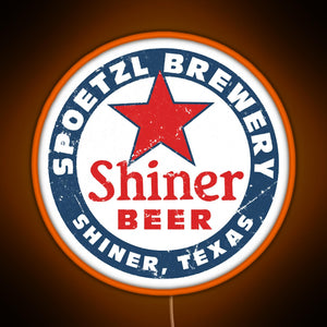 Shiner Beer RGB neon sign orange