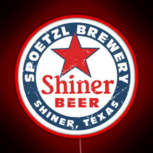 Load image into Gallery viewer, Shiner Beer RGB neon sign red