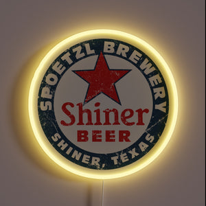 Shiner Beer RGB neon sign