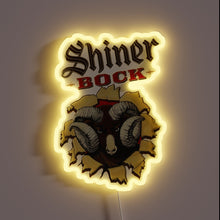 Load image into Gallery viewer, Shiners Bock Beer Official Texas Brew Logo Illuminated Neon Sign