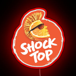Shocktop Alcohol RGB neon sign red
