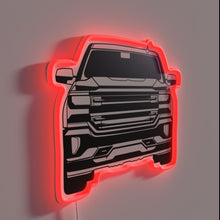 Load image into Gallery viewer, Vibrant Silverado Neon Sign with Color-Changing RGB LED Lights Inside