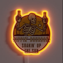 Load image into Gallery viewer, Vintage neon sign for bourbon enthusiasts and sunshine lovers alike