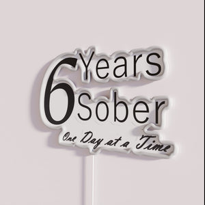 Personalized Neon Sobriety Anniversary Gift for Sober Individual's Recovery Journey