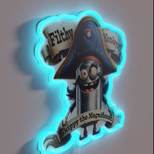 Load image into Gallery viewer, Vibrant Skippy the Magnificent character logo in RGB neon lighting