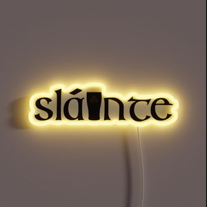Authentic Irish-themed RGB neon sign featuring a Guinness logo