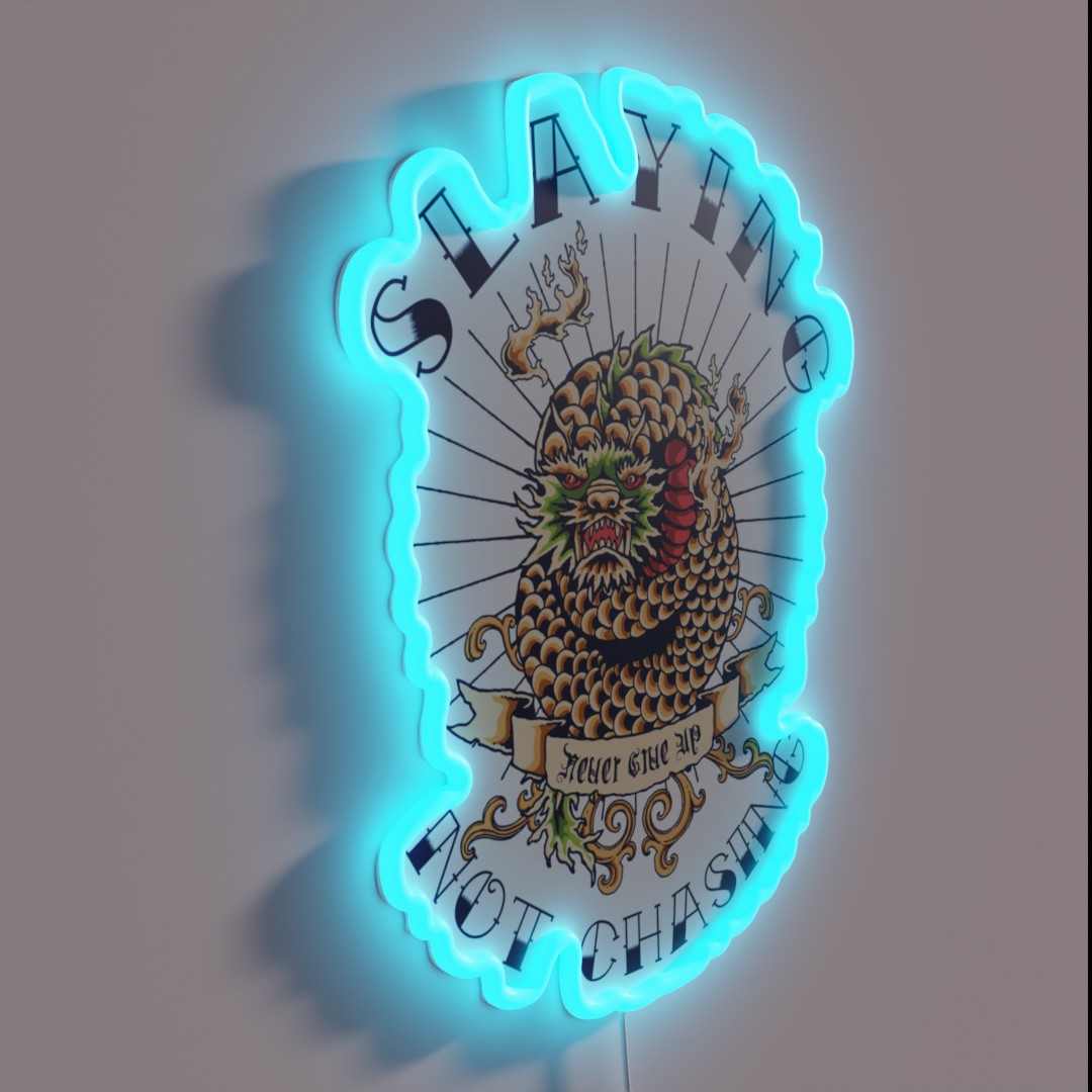 Slaying Not Chasing Dragon Na 12 Step Recovery Rgb Led Sign – Neon Factory