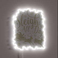 Load image into Gallery viewer, Vibrant Neon Sleigh All Day Sign, Perfect Retro Gaming Decor
