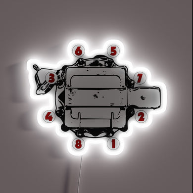 Authentic Small Block Chevy Firing Order Customizable RGB Neon Sign