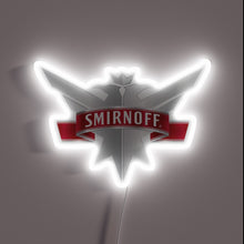Load image into Gallery viewer, Smirnoff vodka neon sign with bold red banner.