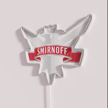 Load image into Gallery viewer, Eye-catching Smirnoff logo neon sign with vibrant RGB LED lighting