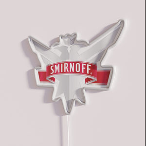 Eye-catching Smirnoff logo neon sign with vibrant RGB LED lighting