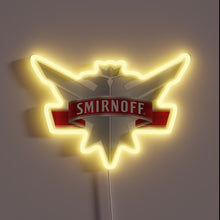 Load image into Gallery viewer, Smirnoff vodka logo neon sign.
