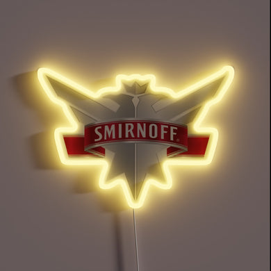 Smirnoff vodka logo neon sign.
