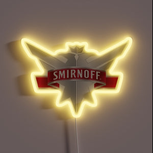 Smirnoff vodka logo neon sign.
