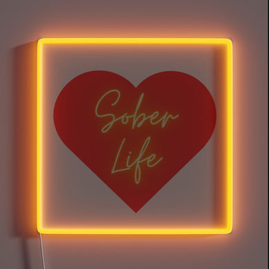 Add vibrant colors to your space with this sober life sign.