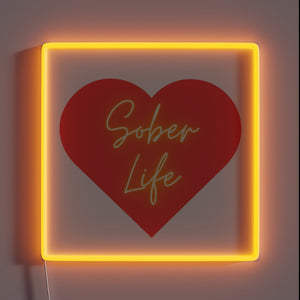 Add vibrant colors to your space with this sober life sign.