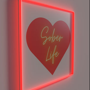 RGB glow sober living home decor inspirational wall art.