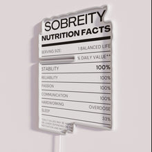 Load image into Gallery viewer, Neon Sign with Sober Nutrition and Healthy Eating Motivational Messages