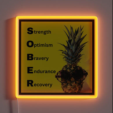 Add vibrant Sober Pineapple-inspired neon glow to your living space.