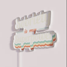 Load image into Gallery viewer, Sobriety is my superpower inspirational neon wall decor for recovery