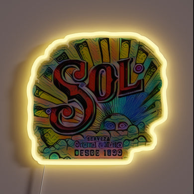 Eye-catching Sol Cerveza Beer Brand Neon Sign with RGB Lighting