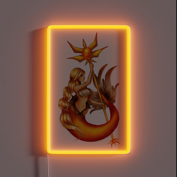Elegant Solar-Powered RGB Neon Sign with Siren Sound Effect Lighting