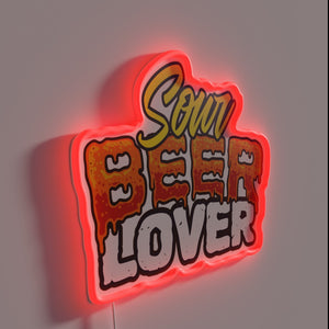 Sour beer aficionado's dream wall decor, bright neon glow