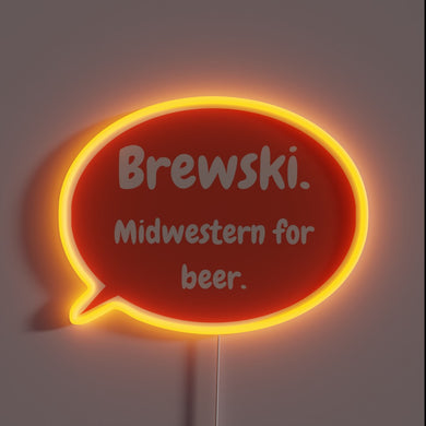 Neon Midwestern-inspired Beer Sign in Vibrant RGB LED Lighting Colors
