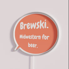 Load image into Gallery viewer, Midwestern Brewski Beer Sign with Vibrant RGB Neon Lights