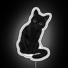 Load image into Gallery viewer, Spooky Cute Cat RGB neon sign white 