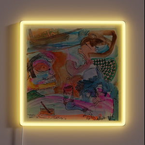 Brighten your sports room with vibrant RGB lighting neon sign
