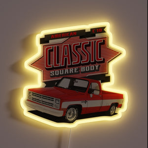 Add a touch of retro flair with this square sign.