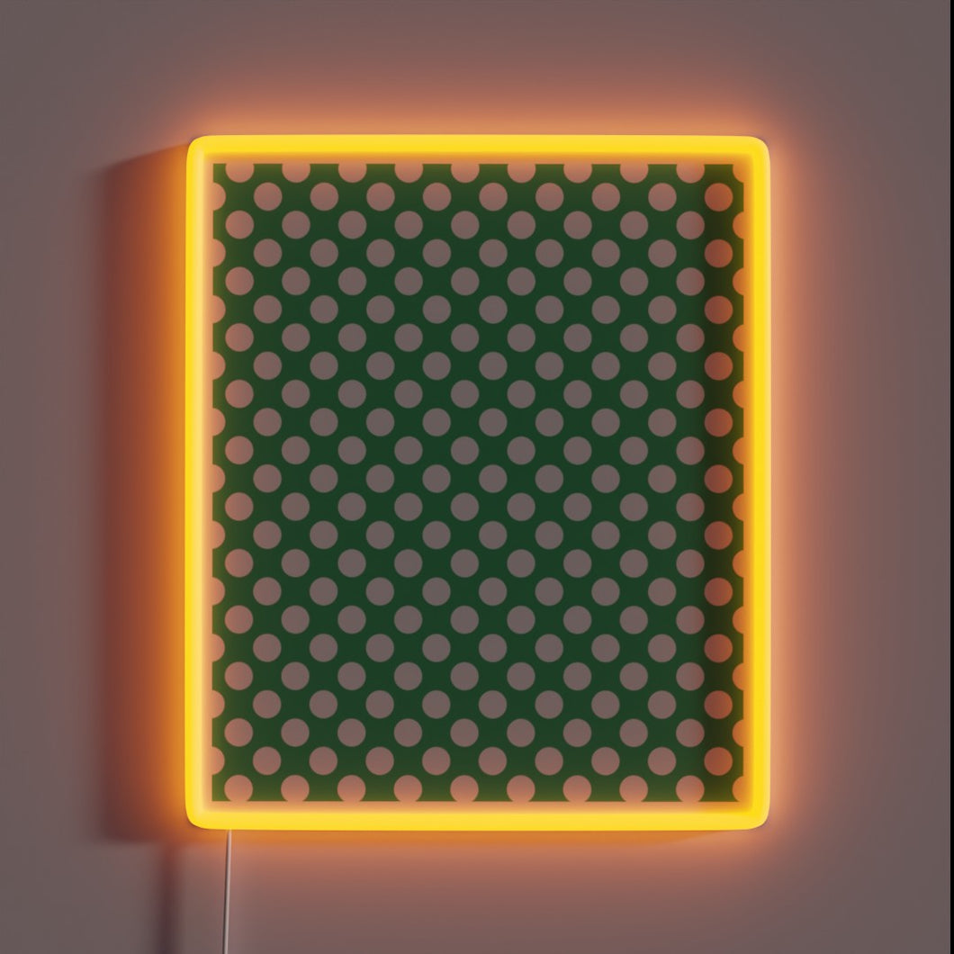 Lucky charm glowing neon sign with colorful Celtic-inspired design