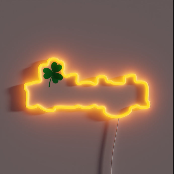 Luminous Raleigh Downtown Neon Sign Celebrating St. Patrick's Day Spirit