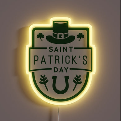 Shine on with vibrant Celtic luck charm neon sign decor.