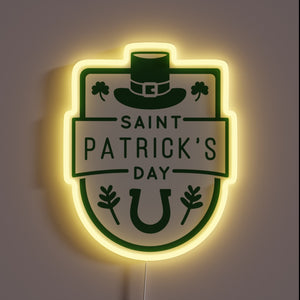 Shine on with vibrant Celtic luck charm neon sign decor.