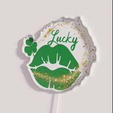 Load image into Gallery viewer, St. Patrick&#39;s Day Lucky Charm Multi Color RGB Neon Sign
