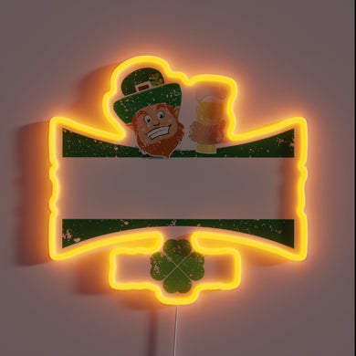 Michigan St. Patrick's Day Neon Sign with Fun Green Glow
