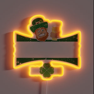 Michigan St. Patrick's Day Neon Sign with Fun Green Glow