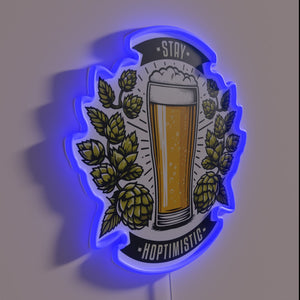Stay Hoptimistic with Vibrant RGB Neon Signs of Hope and Joy