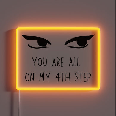 Laughter in Recovery: Colorful AA Meeting Sign with Neon Accents