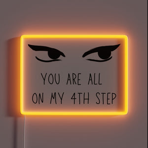 Laughter in Recovery: Colorful AA Meeting Sign with Neon Accents