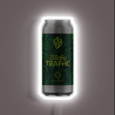Glowing Double IPA Sign Illuminates Passionate Craft Beer Enthusiasts Nighttime