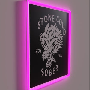 Neon Motivational Sign for AA and NA Recovery Meetings Support