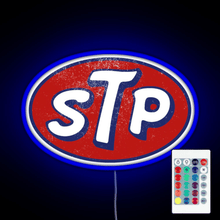Load image into Gallery viewer, STP March Logo Vintage RGB neon sign remote