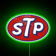 Load image into Gallery viewer, STP March Logo Vintage RGB neon sign green